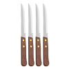 4 Pack Stainless Steel Steak Knives Knife Set Utensil Cutlery Wooden Serrated