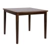 Espresso Finish Counter Height 5pc Dining Set Tabe and Counter Height Chairs Set Black Faux Leather Upholstered Seat Wooden Dining Kitchen Furniture