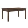 Dark Cherry Finish 5pc Dining Set Table and 4 Side Chair Chenille Upholstery Functional Drawers Table Wooden Funiture Dining Kitchen Set