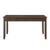 Dark Cherry Finish 5pc Dining Set Table and 4 Side Chair Chenille Upholstery Functional Drawers Table Wooden Funiture Dining Kitchen Set