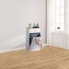 [FCH] Kitchen Trash Can Cabinet, 1 Door 1 Drawer 1 Dirty Clothes Bags Garbage Storage Cabinet, White