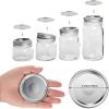 100 Piece Can Lid; Regular Mouth Split Mason Jar Lid (70mm Silver)