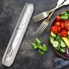 Magnetic Refillable Plastic Wrap Dispenser With Cutter, Tin Aluminum Foil Dispenser with Cutter, Sturdy Food Cling Wrap Film Cutter