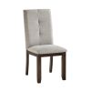 Dark Cherry Finish 5pc Dining Set Table and 4 Side Chair Chenille Upholstery Functional Drawers Table Wooden Funiture Dining Kitchen Set