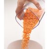Dry food storage box set with stand; set of 5; gray