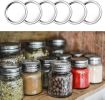 100 Piece Can Lid; Regular Mouth Split Mason Jar Lid (70mm Silver)