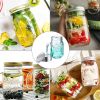 100 Piece Can Lid; Regular Mouth Split Mason Jar Lid (70mm Silver)
