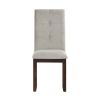 Dark Cherry Finish 5pc Dining Set Table and 4 Side Chair Chenille Upholstery Functional Drawers Table Wooden Funiture Dining Kitchen Set