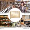 Stackable Wine Rack, Modular Storage Shelves, 72-Bottle Holder, Freestanding Display Rack for Kitchen, Pantry, Cellar, Natural