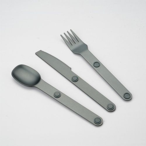 Household Outdoor Magnetic Aluminum Alloy Knife, Fork And Spoon Three-piece Set Combination