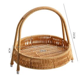 Creative Multi-layer Fruit Plate European Style Dried Fruit Plate Rattan Household Tray Basket (Option: Upgrade Large Single Layer)