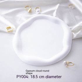 Irregular Shaped Ornament Cosmetic Decorative Plaster Plate (Option: Clouds Round Plate)