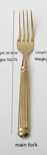 Roman Pillar Stainless Steel Thick Handle Knife Fork Spoon Set