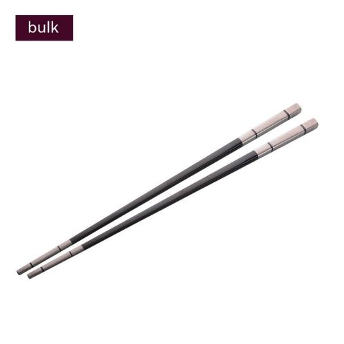 304 Stainless Steel Chopsticks Household Alloy Restaurant Color Laser Square-headed