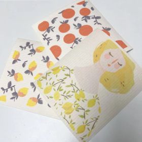 Household Wood Pulp Cotton Cleaning Cloth And Dishwashing (Option: Special Offer 3 Pieces-19x17x0.2cm)