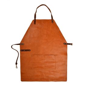 Cowhide Leather Smock (Color: Orange)