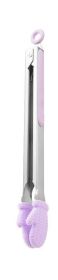 Silicone BBQ Clamp Cute Palm High Temperature Resistance (Option: 12 Inches Purple)