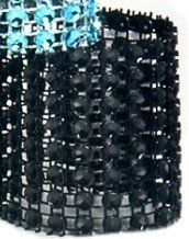 Net Drill Napkin Hotel Table Setting Napkin Ring (Color: BLACK)