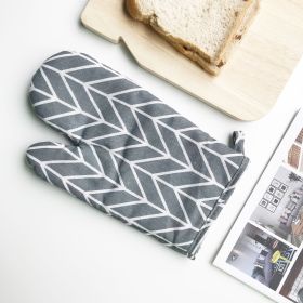 Anti-scald Microwave Oven Gloves High Temperature Resistance (Option: Gray Arrow)
