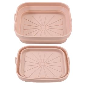 Oven Special Use Foldable Silicone Baking Tray (Option: Square Pink)