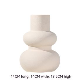 Ceramic Vase Good-looking Simple Flower Container Dining Table Home Decorations And Accessories (Option: TS012 Earthy)