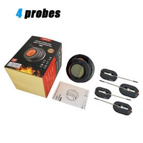 Wireless Bluetooth Barbecue Oven Thermometer Double Probe Digital Electronic BBQ Baking (Option: 4 Probes-0 380 â„ƒ 32 712â„‰)