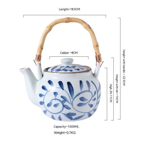 Porcelain Household Ceramic Kettle Tea Japanese Retro