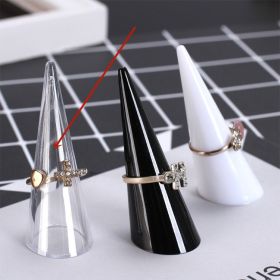 Rack Conical Stand Three-dimensional Display Hand Touch Ring Holder Props (Option: Transparent-Transparent-Single OPP Bag)