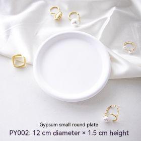 Irregular Shaped Ornament Cosmetic Decorative Plaster Plate (Option: Small Size Round)