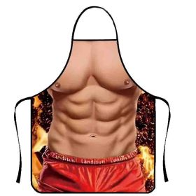 Funny Personality Creative Apron Cute Couple (Option: 3style-80 Ã— 60cm)