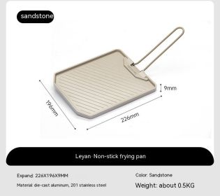 Cast Aluminum Poly Oil Non-stick Fry Pan (Option: Sandstone Color S)