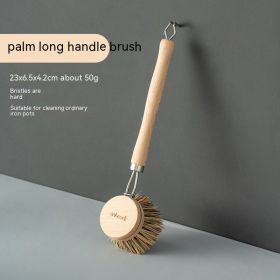 Long Handle Kitchen Can Be Brush Replacement Head Horse Hair Dish Brush (Option: Palm Brush)