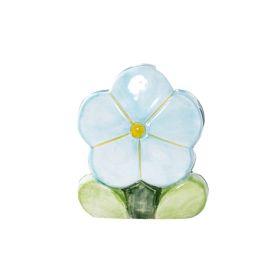 Cute Flowers Ceramic Niche Vase Decoration (Option: Ceramic-Blue)