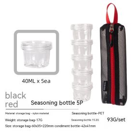 Outdoor Splicing Seasoning Bottle Set (Option: Black 5 Pieces Suit)