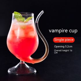 Heat-resistant Transparent Red Wine Juice Creative Curved Mouth Vampire Wine Glass (Option: 300ml Bulb Cup)