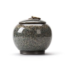 Porcelain Tea Storage Sealed Tank (Color: Yellow)