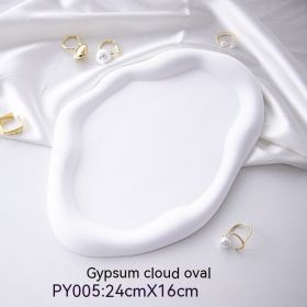 Irregular Shaped Ornament Cosmetic Decorative Plaster Plate (Option: Clouds Oval Disk)