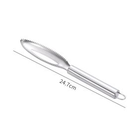 Fish Scale Planer Fish Scale Peeler Stainless Steel Gadget For Scraping Fish Scales Scale Device Scale Scale Brush Household Tool Fish Knife (Option: Scales Scraper)