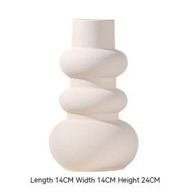 Ceramic Vase Good-looking Simple Flower Container Dining Table Home Decorations And Accessories (Option: TS011 Earthy)