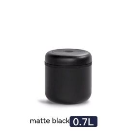 Manual Vacuum Transparent Glass Integrated With Lid Storage Tank (Option: Black Medium)