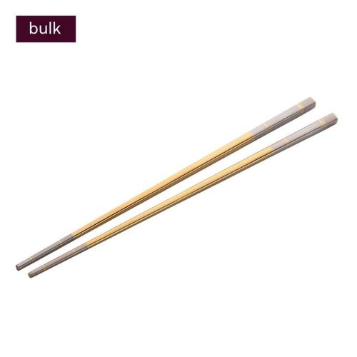 304 Stainless Steel Chopsticks Household Alloy Restaurant Color Laser Square-headed