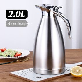 304 Stainless Steel Vacuum Insulation Pot (Option: Silver 01-2L)